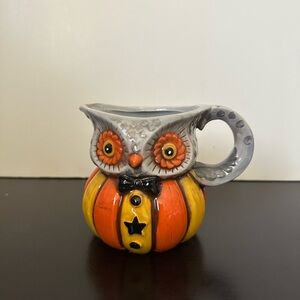 Johanna Parker Halloween Owl 
 Creamer Small Pitcher